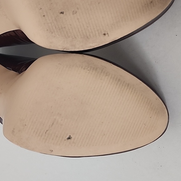 Calvin Klein Kendall Burgundy Patent leather Lizard Embossed Heels Size 9.5 - Picture 10 of 13